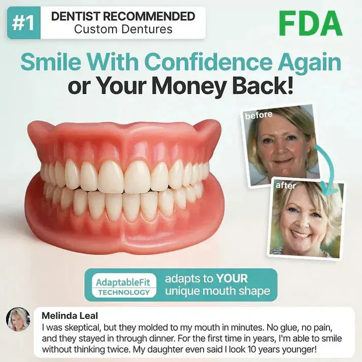 Ends Today: 70% OFF! ⏰ Medical Full Denture with Strong Suctiond🦷Obtain American Dental Association (ADA) Certification