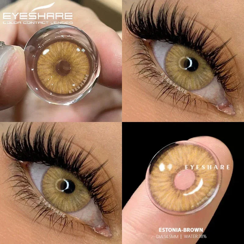 Sdrawing 1pair Natural Colored Contacts Lenses for Eyes Blue Eyes Lenses Green Contacts Yearly Beautiful Pupil Eyes Contact Lens