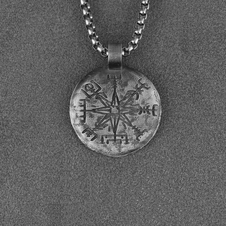 Coutureaura 999 Sterling Silver Vegvisir Necklace