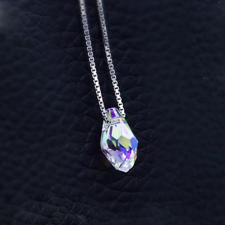 Synthetic Crystal Pendant 925 Sterling Silver Necklace - Modakawa