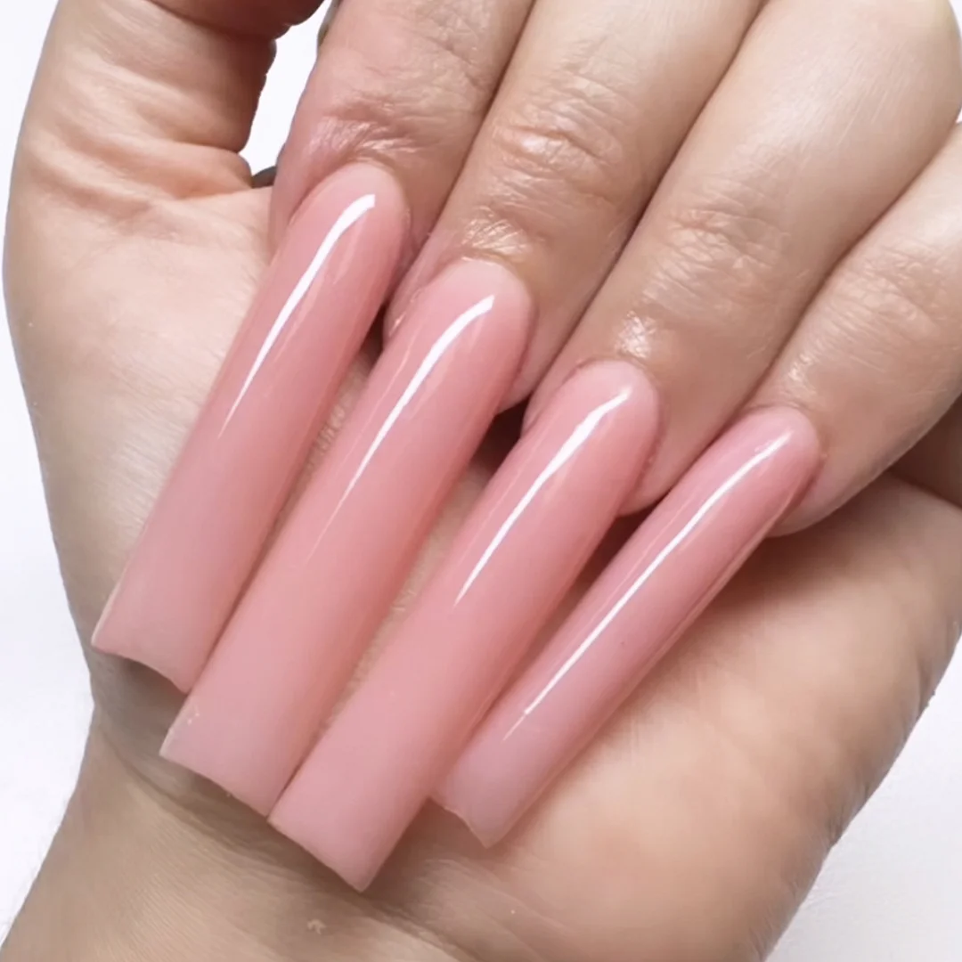 Churchf Churchf New Show White Fake Nails Ins Wind Pink Pure Color Long Ballet Manicure Finished In The Long Manicure