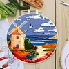 【Limited Stock Sale】Beautiful Sea-DIY Embroidery Kit with Pattern Cotton Threads Needles Hoop 30*30cm/11.81*11.81in tapestrymarket