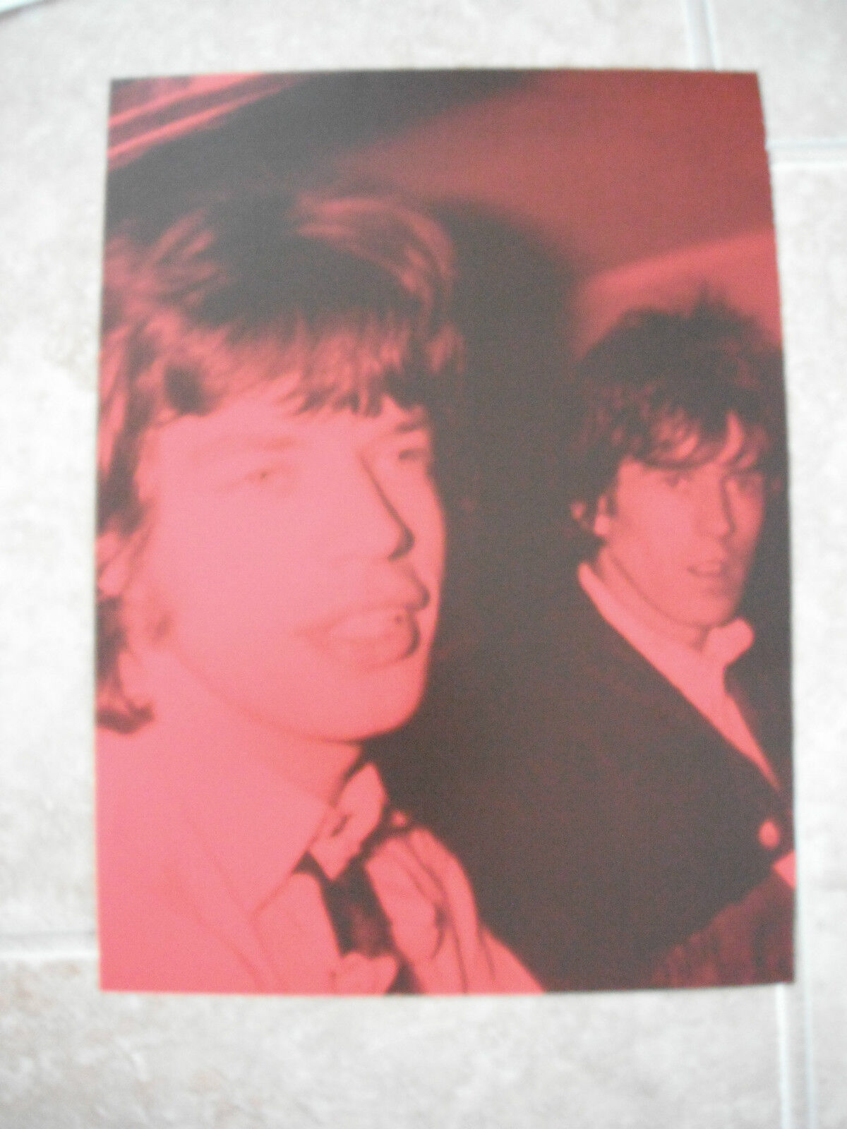 Rolling Stones Mick Jagger Vintage Candid Coffee Table Book Photo Poster painting #1