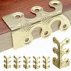 6PCS Retro Metal Corner Protector Iron Skiffers Skirting Board Corner Protector