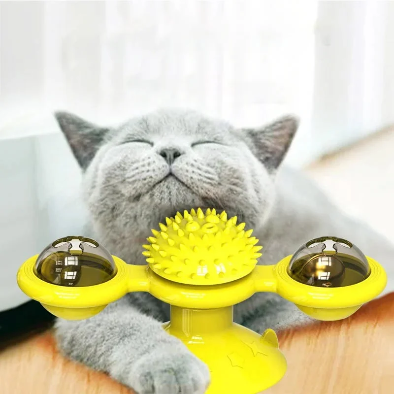 🔥🔥 Interactive Windmill Cat Toys with Catnip