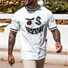 Smiley Face Print T-shirt Men's Casual Color Matching Short-sleeved T-shirt by Inlyline