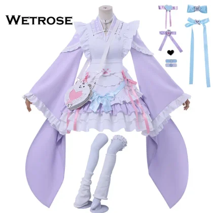 [Wetrose] Pre-OrderYuuki Sakuna 2.0 Japanese Kimomo Maid Cosplay 結城さくな和風着物メイドコスプレ