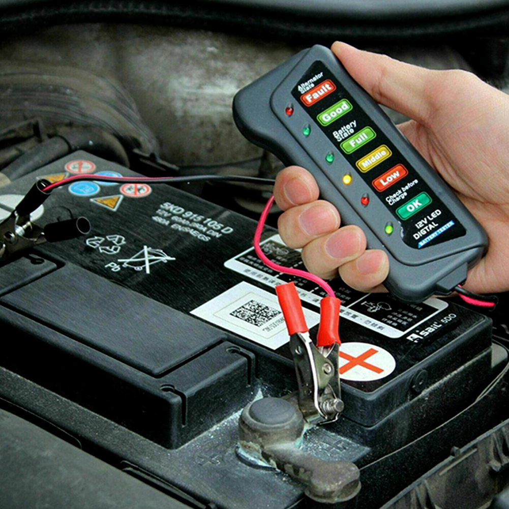 

12V Auto Digital Battery Tester Alternator 6 LED Light Car Diagnostic Tool, 501 Original