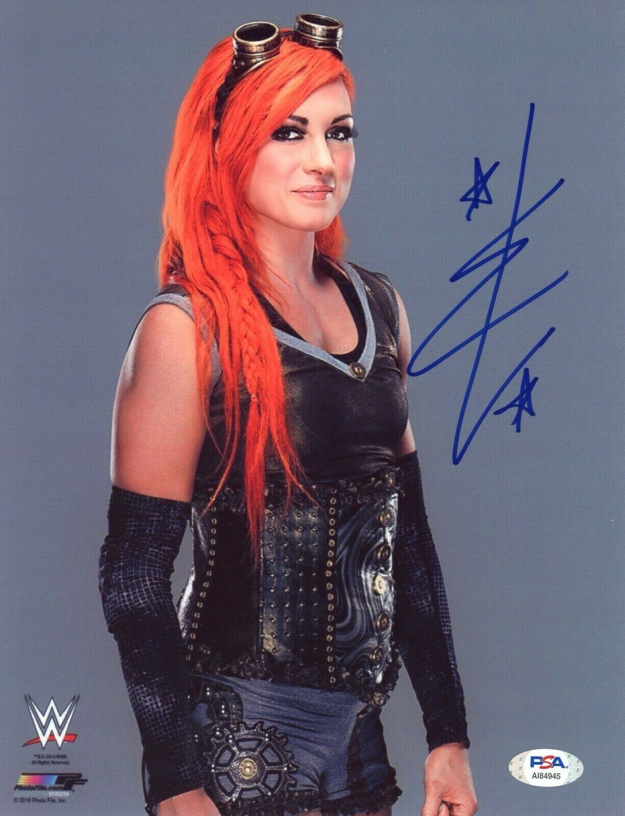 WWE BECKY LYNCH HAND SIGNED AUTOGRAPHED 8X10 Photo Poster painting WITH PROOF AND PSA DNA COA 16