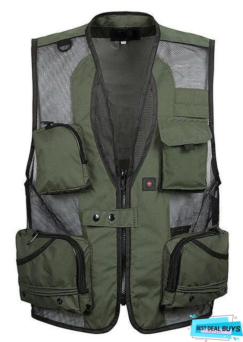 Mens Christmas Equipment Cardigan Vests Waistcoat Plus Size Outerwear Clothing Photographer Sleeveless Jacket