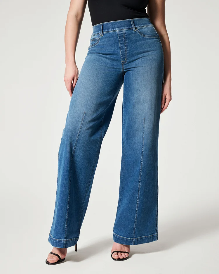 🌸Mother‘s Day Gift🌸2023 New Wide Leg Jeans-Seamed Front Wide Leg Jeans (Buy 2 Free Shipping)