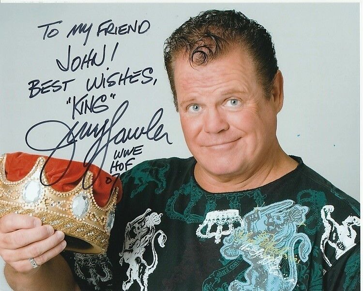 JERRY THE KING LAWLER Autographed Signed WWE WRESTLING Photo Poster paintinggraph - To John