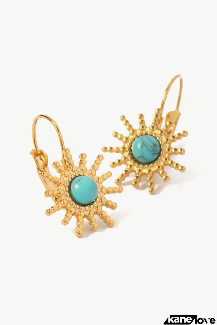 18K Gold Plated Sun-Shaped Earrings