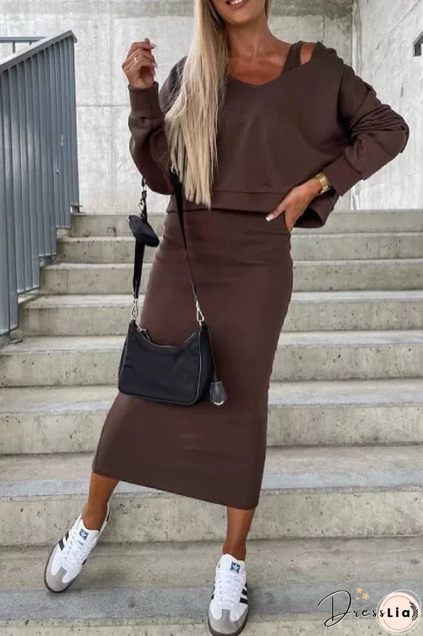 Sundress V-neck Hoodie Set