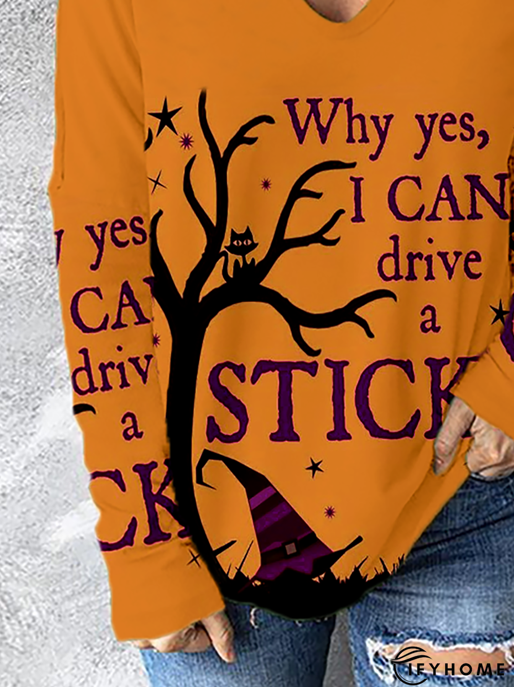 Halloween V Neck Casual Tunic T-Shirt | IFYHOME