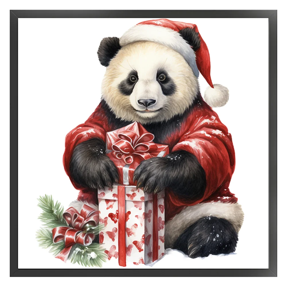 DIY Stamped Cross Stitch 11CT Full Embroidery 40*40cm - Christmas Panda