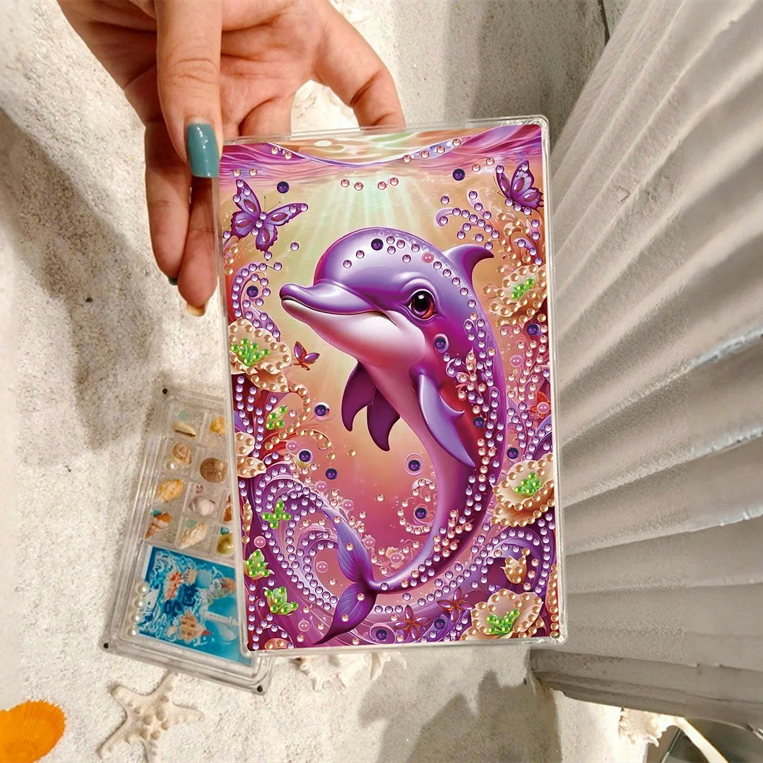 2pcs DIY 5D Diamond Painting Acrylic Jewelry Box Kit Gift for Adults (Animal A)