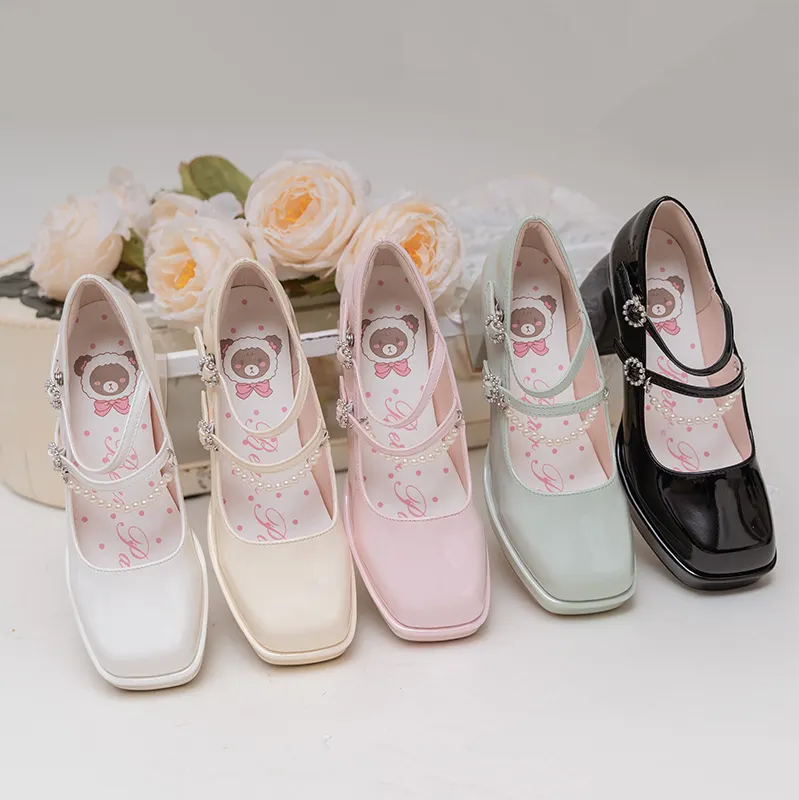 Bow Knot Mary Janes Lolita High-heeled Shoes