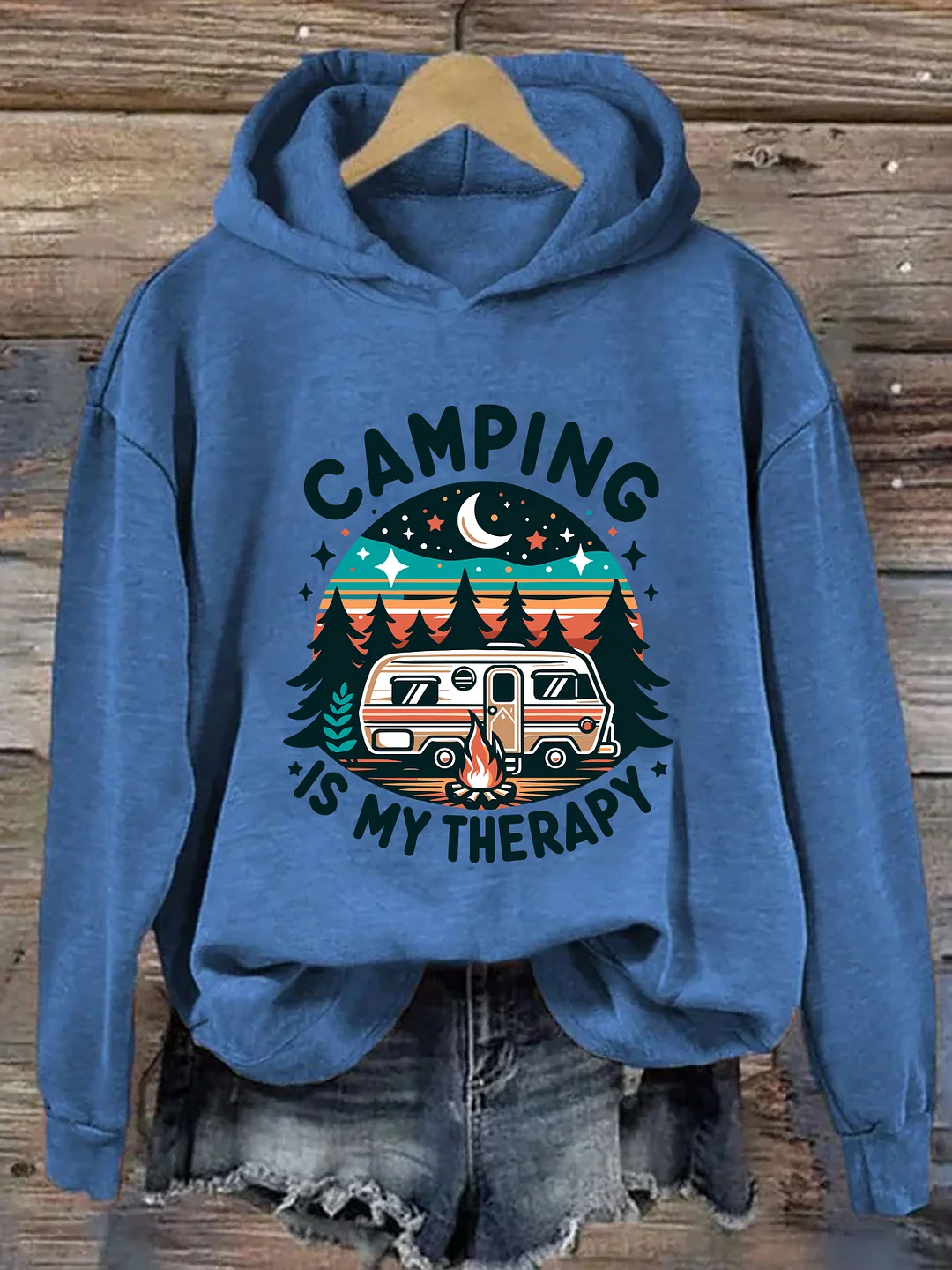 Camping Is My Therapy Hoodie