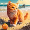 Cat-Paint by Numbers Acrylic Painting 40*40CM