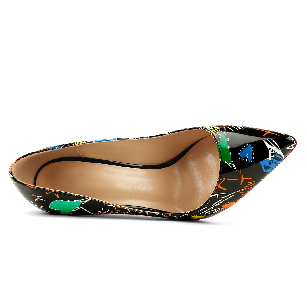 100mm/120mm Women's Classic Pointed Toe Stiletto Heels Multicolor with Red Bottom Shoes-MERUMOTE