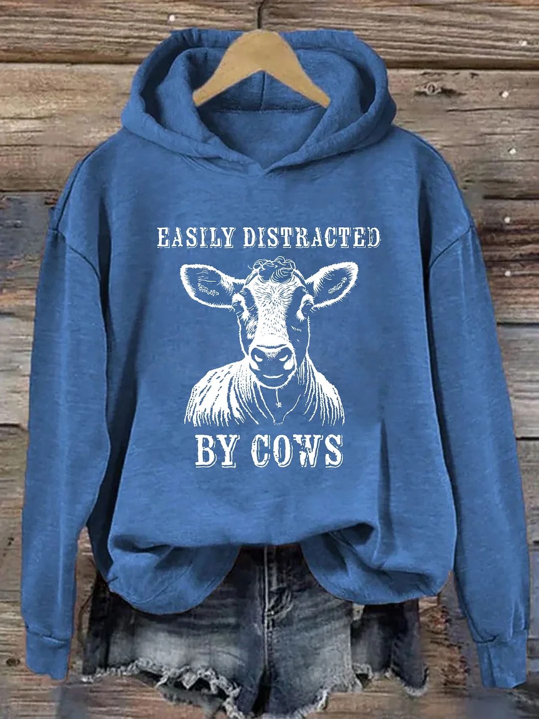 Easily Distracted By Cows Hoodie