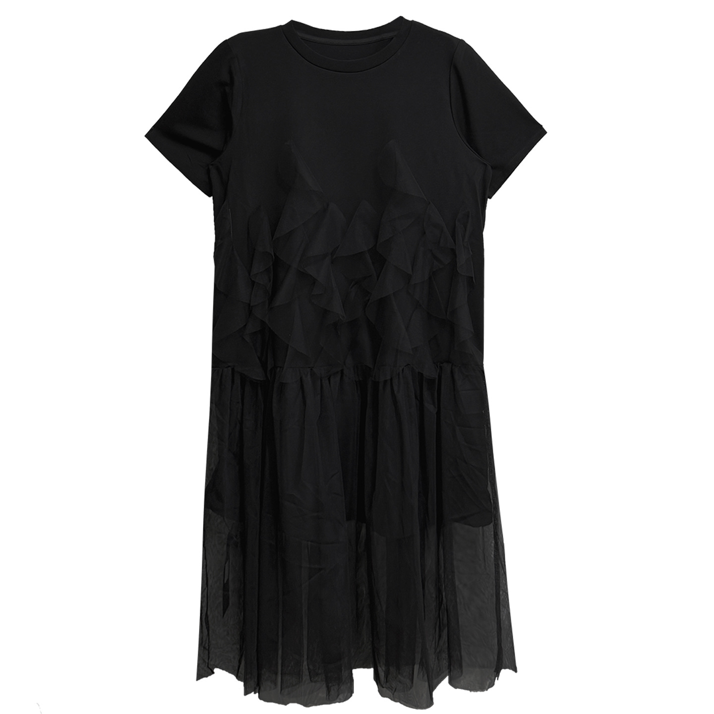 Elegant mesh patchwork dress