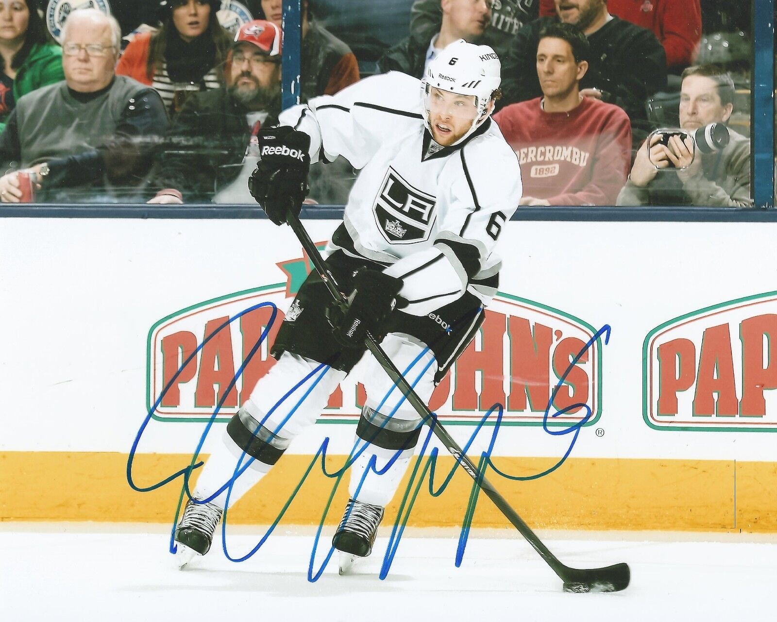 JAKE MUZZIN SIGNED LOS ANGELES KINGS 8x10 Photo Poster painting with COA