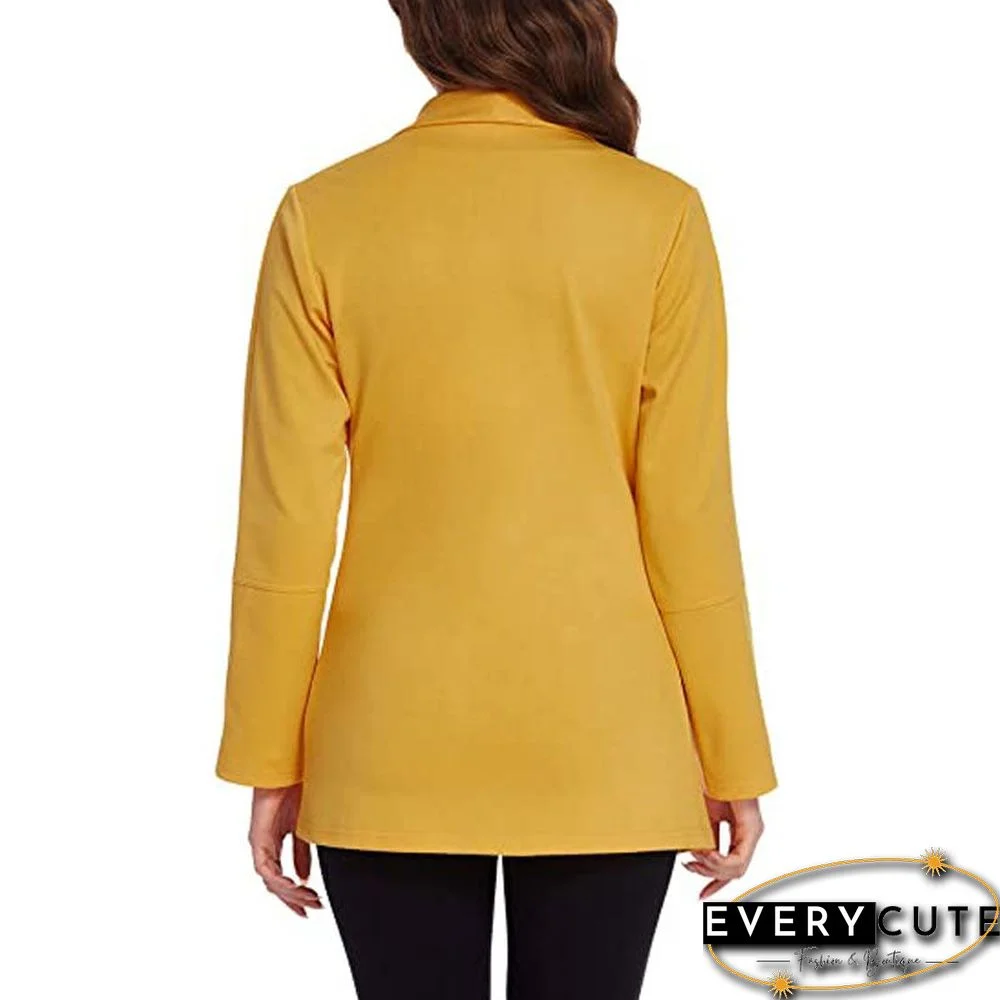 Autumn And Winter Long Sleeve Cardigan Casual Temperament Solid Color Jacket Suit