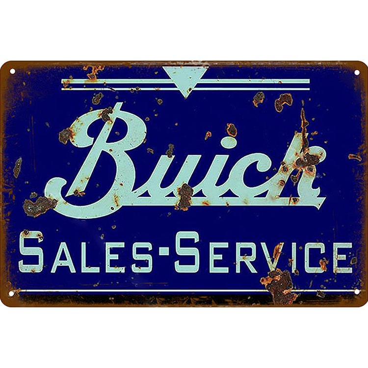 Buick Sales Sercive - Vintage Tin Signs/Wooden Signs - 7.9x11.8in & 11.8x15.7in