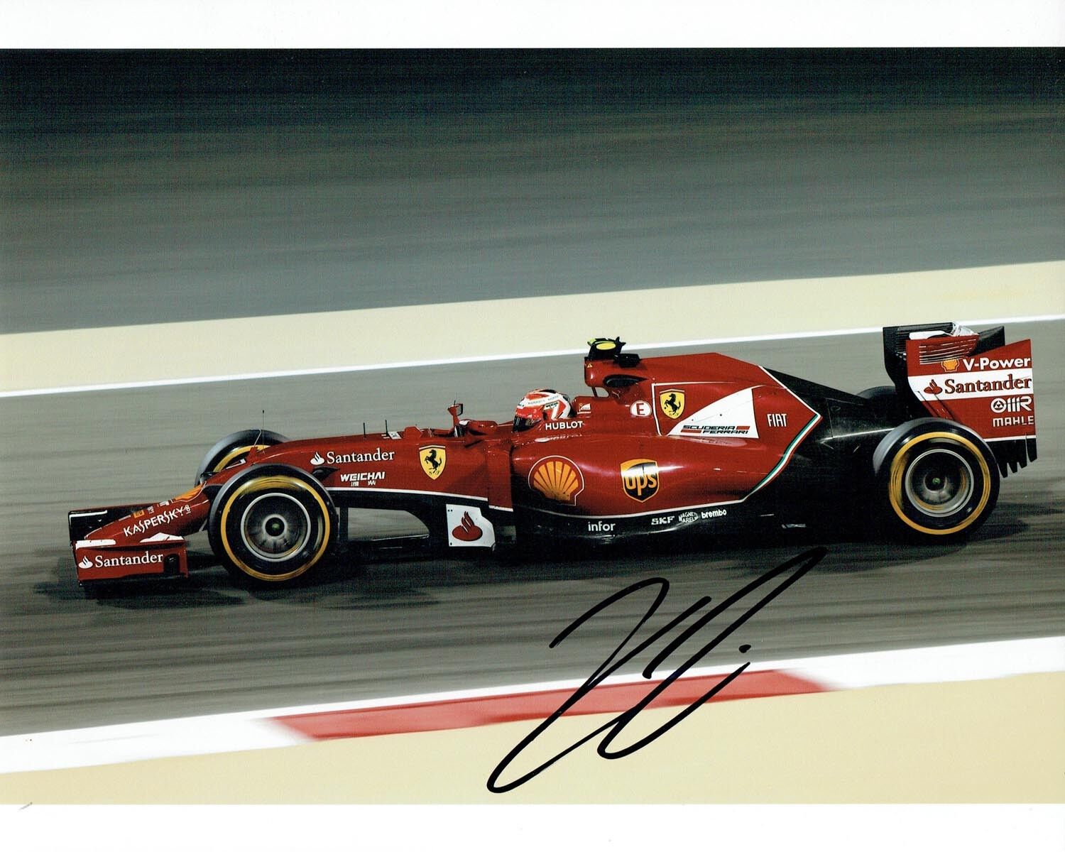 Kimi RAIKKONEN 2017 SIGNED Ferrari Formula 1 Autograph 10x8 Photo Poster painting AFTAL COA RARE