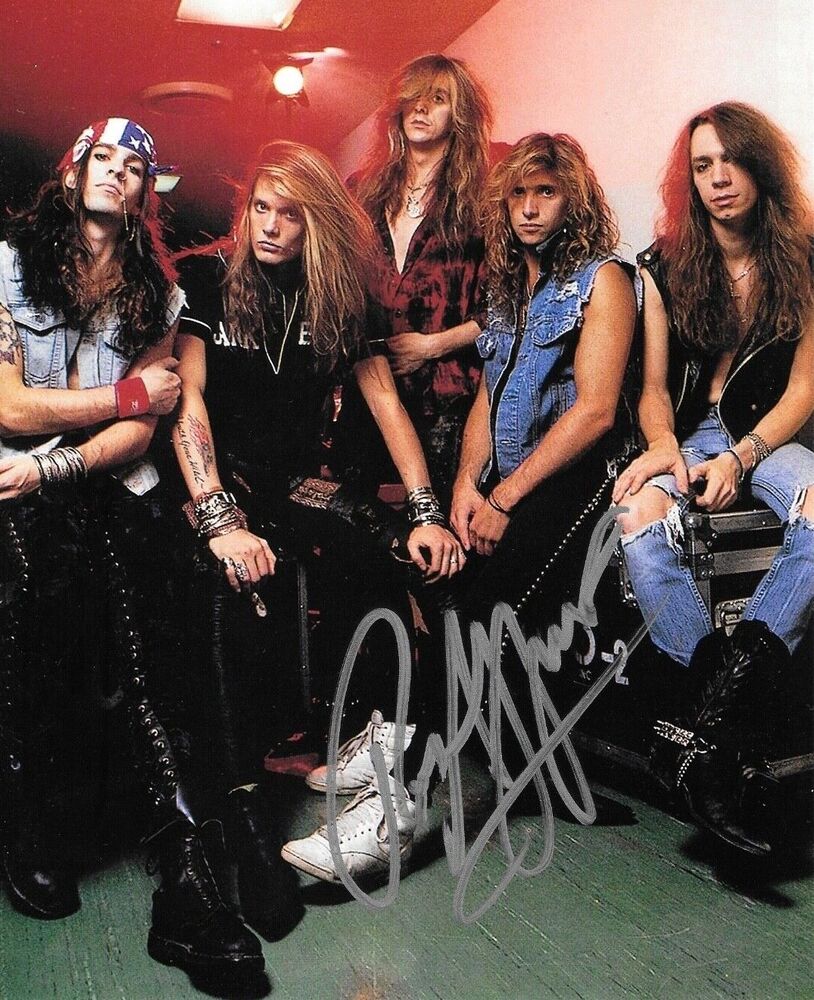 * ROB AFFUSO * signed 8x10 Photo Poster painting * SKID ROW DRUMMER * * 11