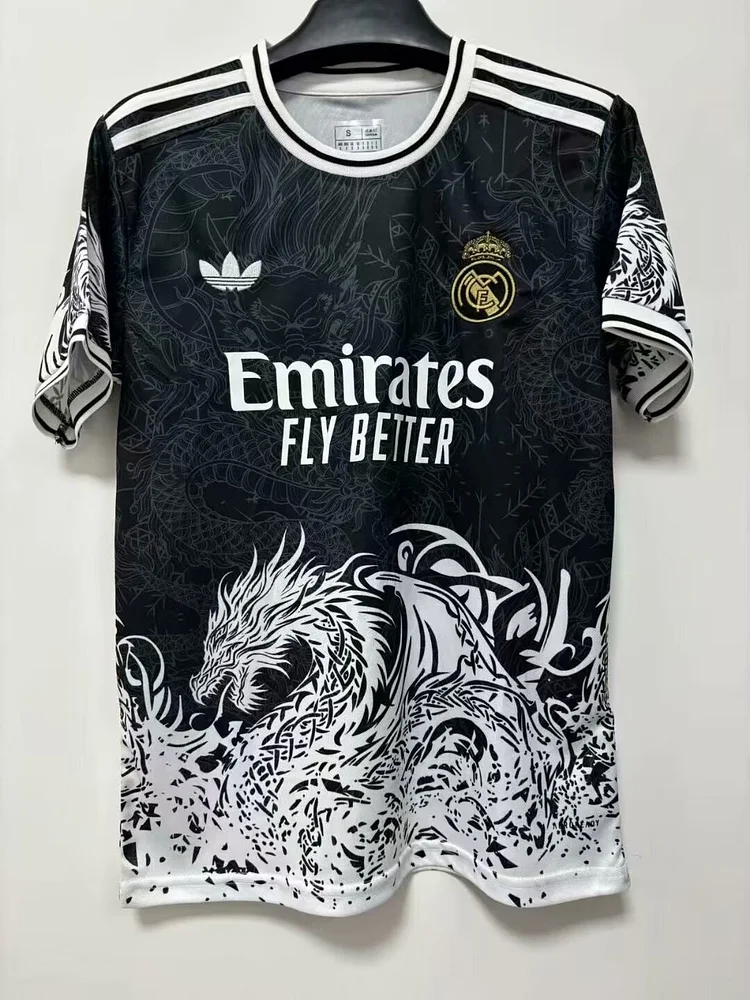 2025-26 Real Madrid White Dragon Crewneck - Jersey - Fan Edition