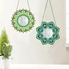 2pcs/set DIY Flowers Hanging Mirror Diamond Art Wall Door Decoration Kit
