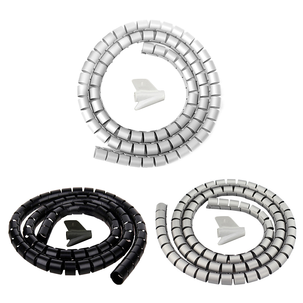

Line Organizer Pipe Protection Spiral Wrap Winding Cable Wire Sleeve Cover, Grey, 501 Original