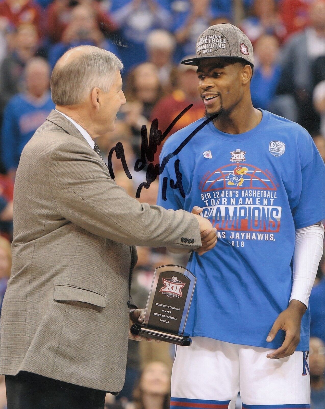 MALIK NEWMAN signed (KANSAS JAYHAWKS) Basketball NBA 8X10 Photo Poster painting W/COA #3