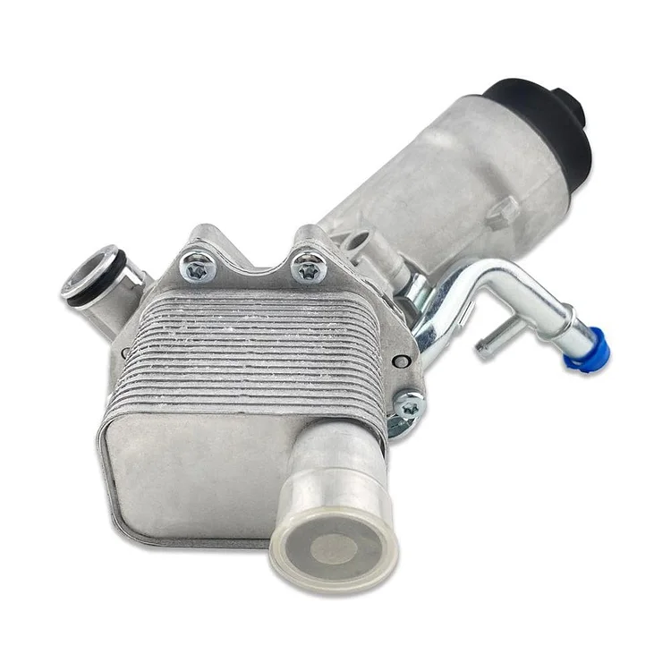 Engine Oil Cooler and Oil Filter Assembly Replaces 55566784 Fit for 2011-2020 Chevy Cruze Sonic Trax Buick Encore 1.4L L4 Aluminium Silver