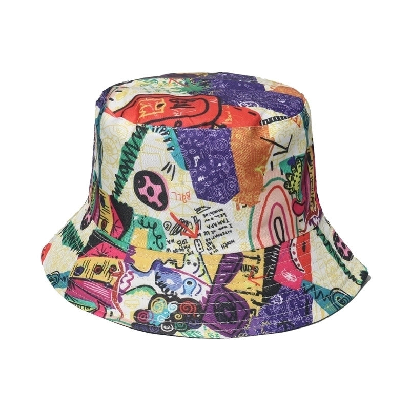Unisex Minimalist Skull Sewing Flat Eaves Bucket Hat