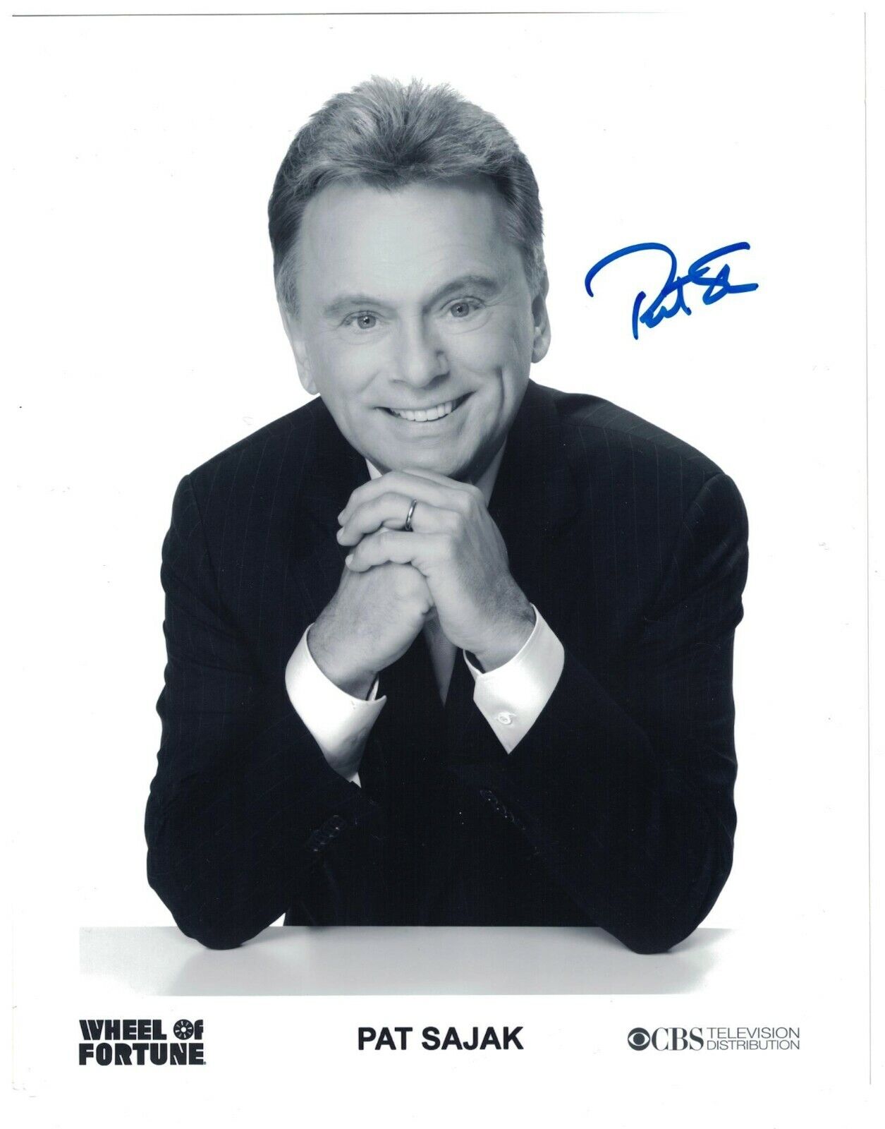 Pat Sajak Signed Autographed 8x10 Photo Poster painting Wheel Of Fortune Host B