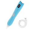 Stylo &agrave; peinture en diamant &eacute;lectrique pour adultes aspirateur sans fil en diamant stylos d&rsquo;art avec lumi&egrave;re LED Type C aliment&eacute;s pour perceuses carr&eacute;es rondes et AB