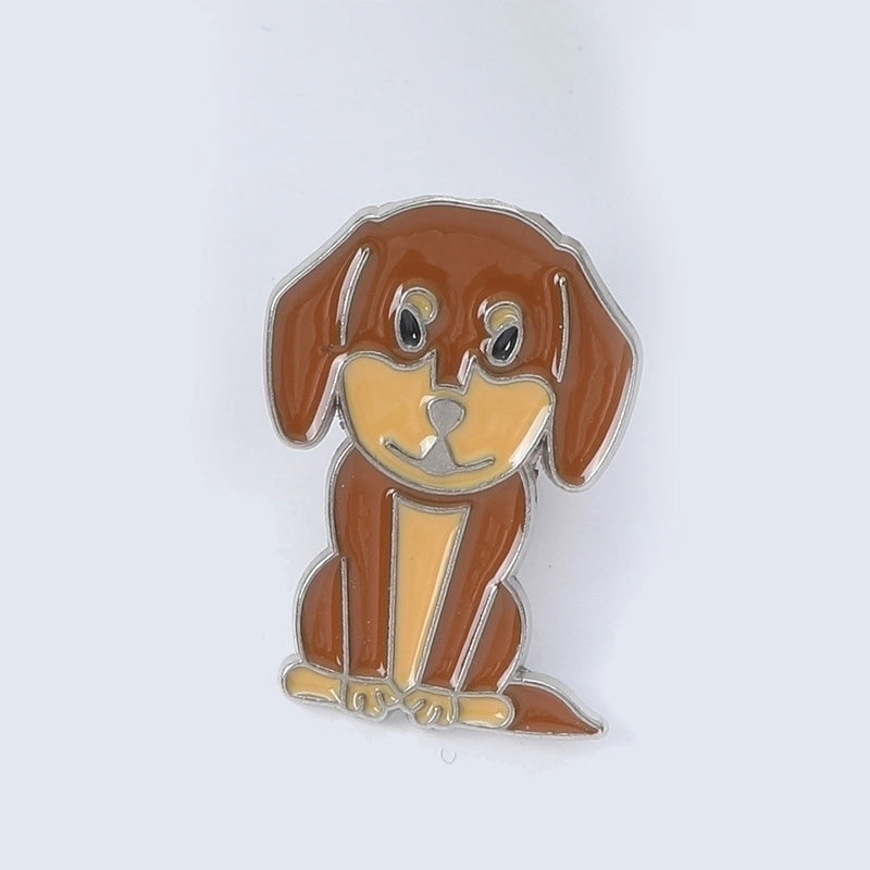 Cute Minimalist Pin Animal Dog Alloy Enamel Unisex Brooches