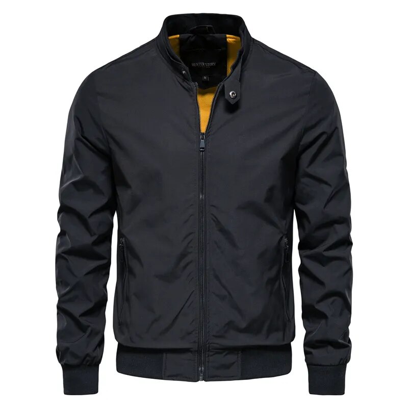 Men's Baseball Jacket Casual Quality Slim Fit Stand Collar Bomber Jacket | ARKGET