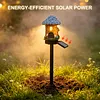 LED Solar Fairy-Tale Mushroom Cottage Garden Light Auto On/Off Resin Mushrooms Ground Decor Lights Weather-Proof Solar-Powered Resin Mushrooms Statue Lamp for Yard Patio Pathway Lawn Flower Bed