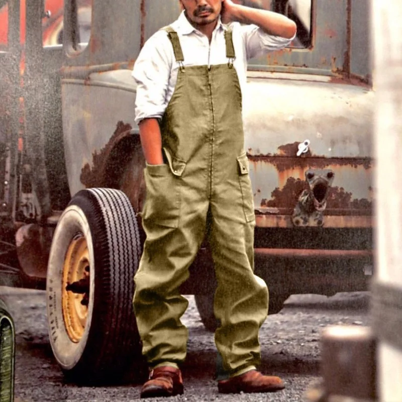 Retro Men's Overalls Loose Casual Overalls