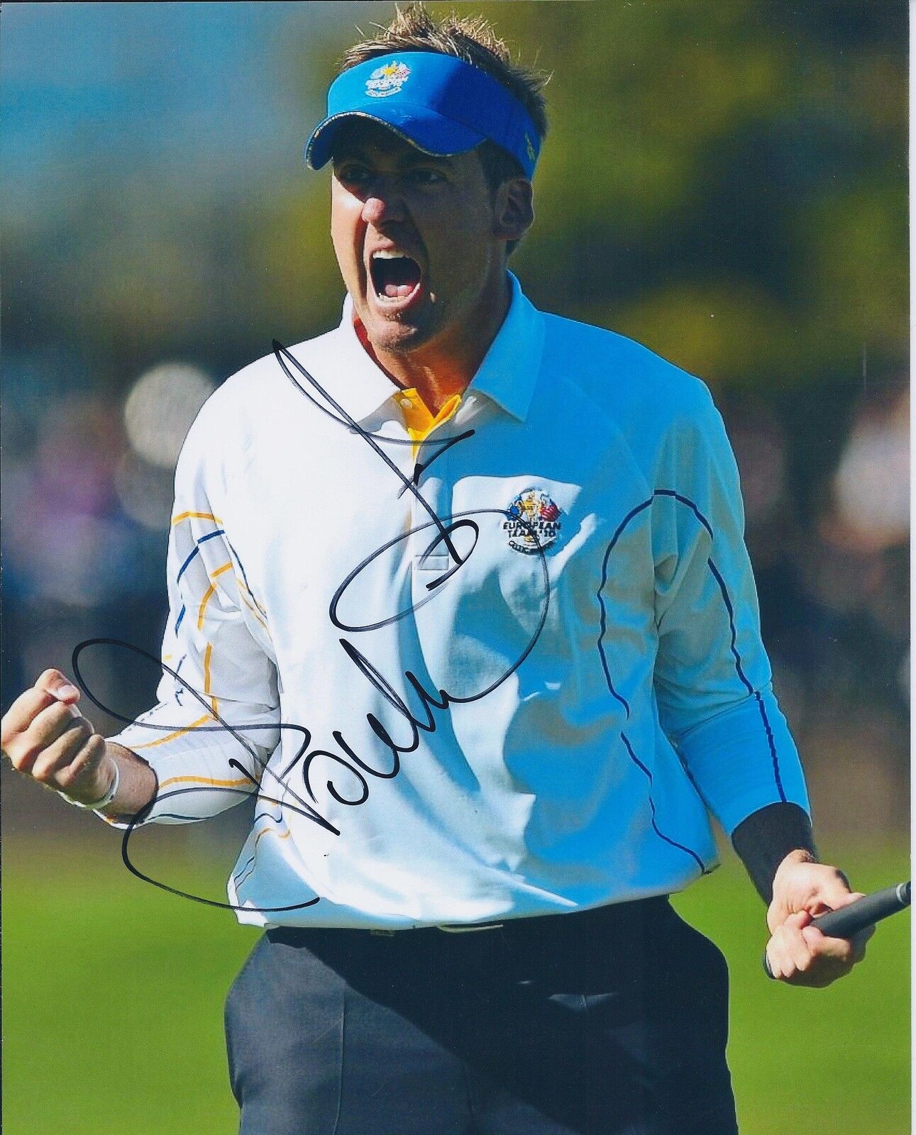 Ian POULTER SIGNED Autograph 10x8 Photo Poster painting AFTAL COA Golf Celtic Manor