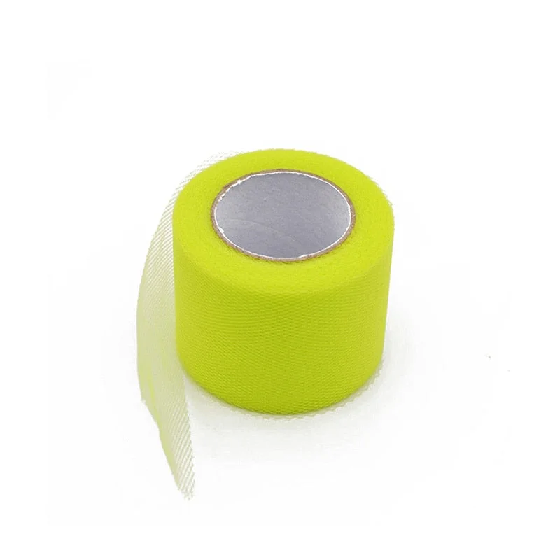 25yards 2inch Crystal Tulle Roll Organza Sheer Gauze Baby Shower Favor Wedding Car Decoration Party Home Garden Crafts Supplies