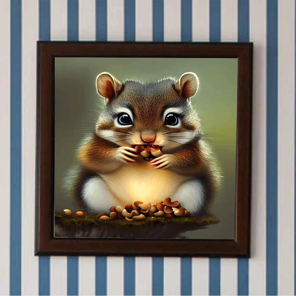 Full Round Diamond Painting 30*30cm - Stealing Little Squirrel