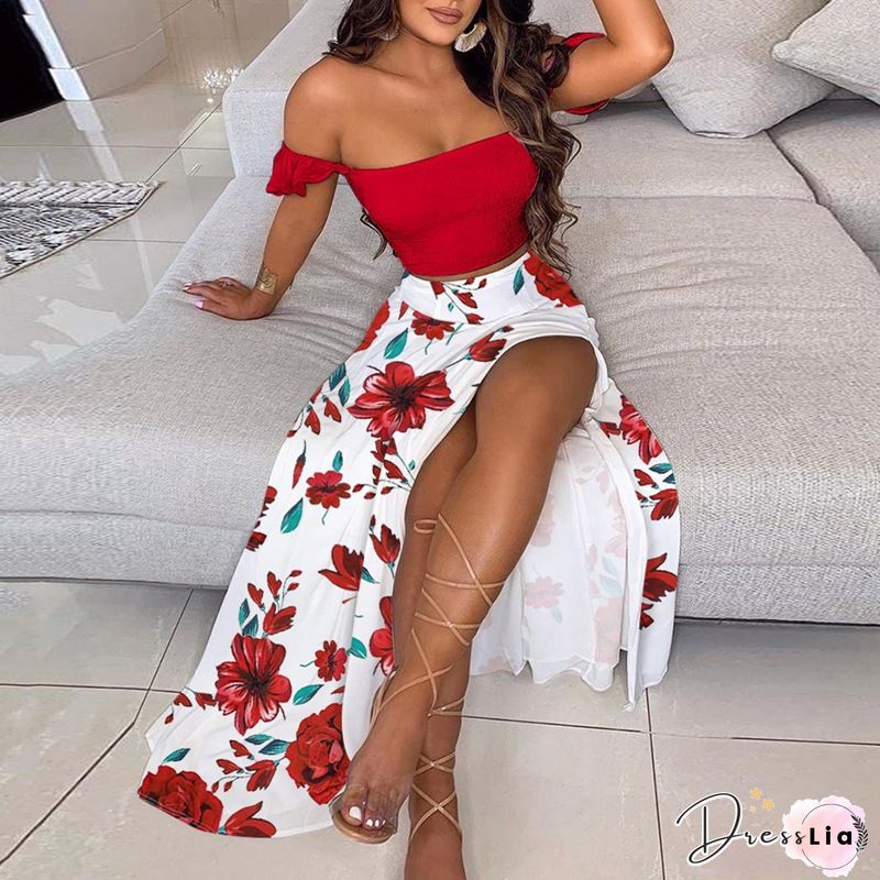 loose white stripe dress two piece