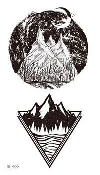 Small Sexy Lips Leaf Black Cartoon Temporary Tattoo Cute Star Tattoo Sticker Love Women Body Finger Art Waterproof Tatoo