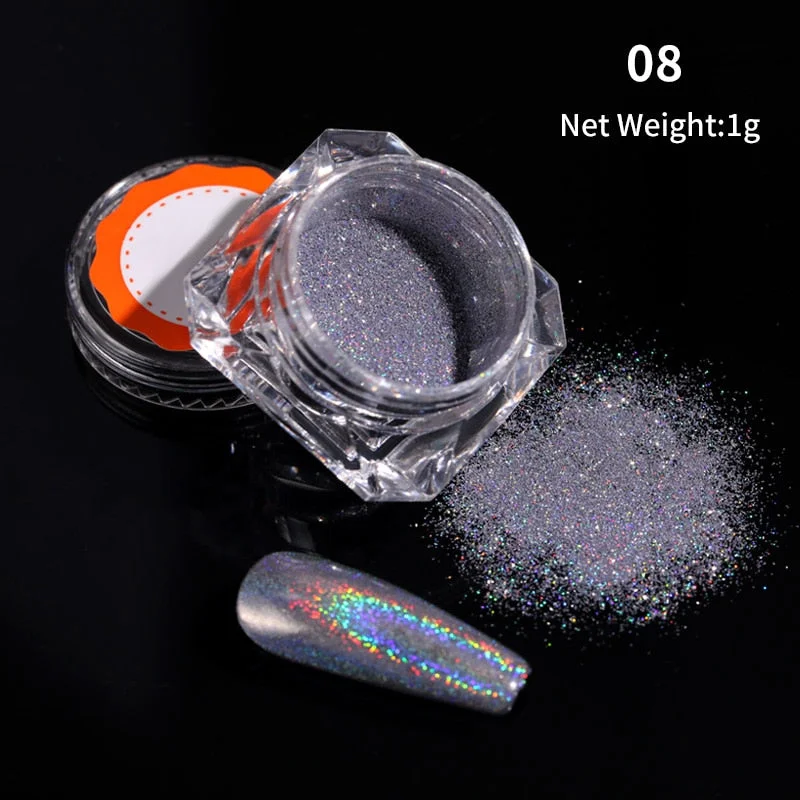 1g Glitter Nail Sequins iridescent Powder Shining Irregular 3D Hexagon Colorful Sequins Summer Popular DIY Nail Art Decoration-Nail Inspo